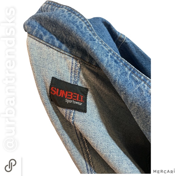 Vintage Full Length Denim trench jacket Chore Coat L/XL - Picture 4 of 5